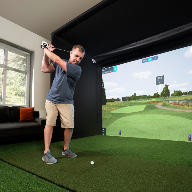 Carl&#39;s Place C-Series Pro Golf Simulator Enclosure Kit with Impact Screen