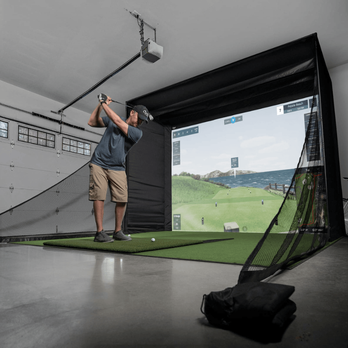 Carl&#39;s Place C-Series DIY Golf Simulator Enclosure Kit with Impact Screen