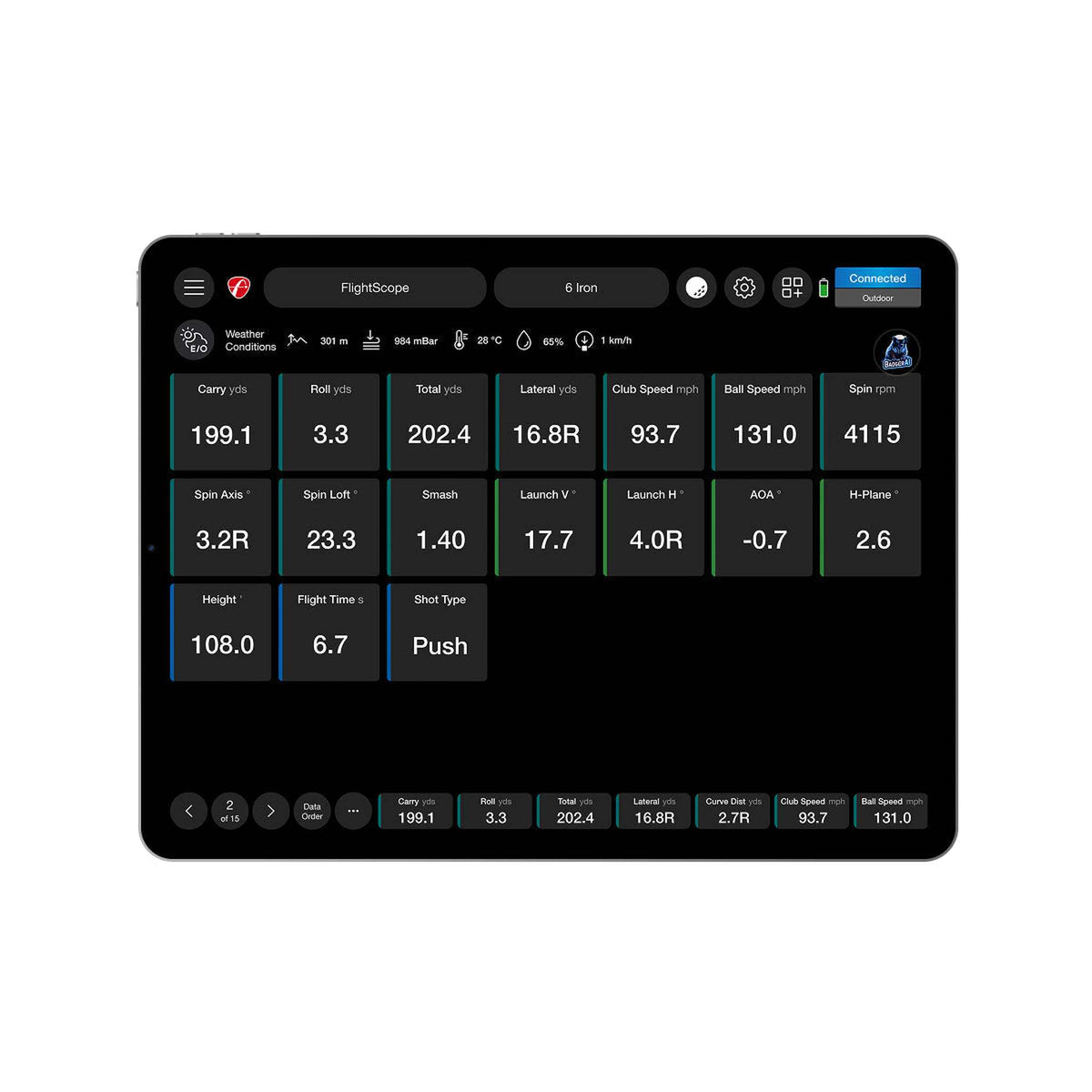 FlightScope Mevo+ Plus Portable Launch Monitor &amp; Simulator