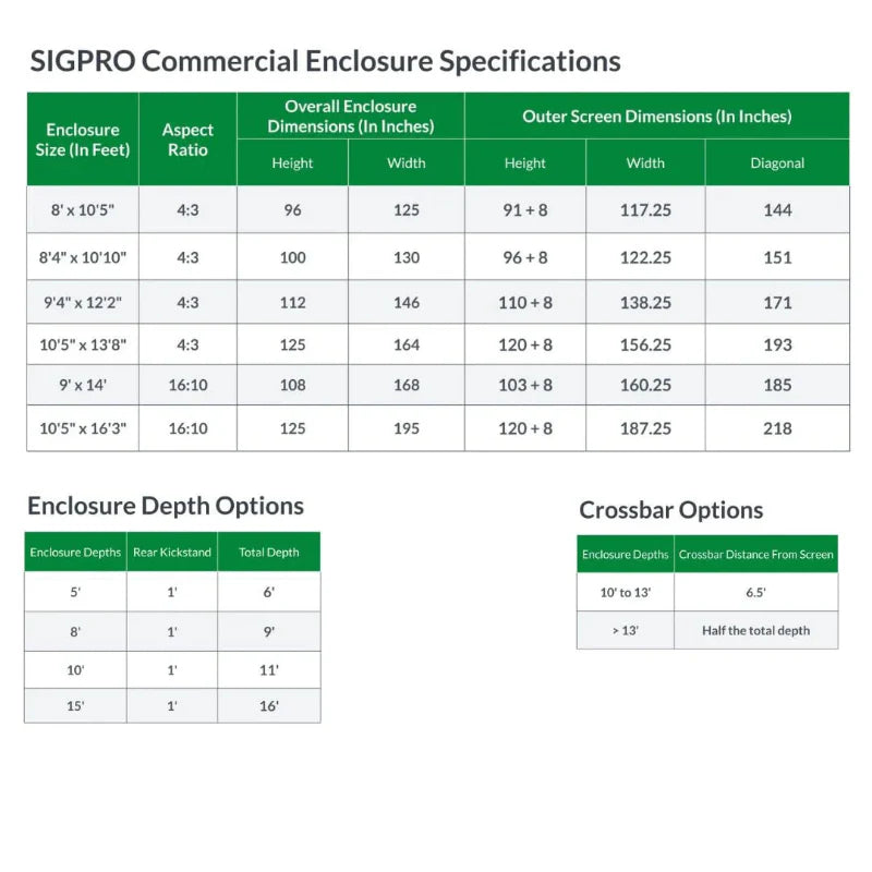 SIGPRO Commercial Enclosure 2&quot; Pipe Frame Kit