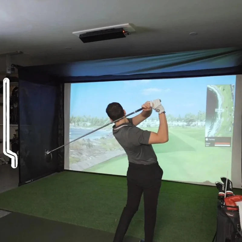 The SportScreen Vanish Series Retractable Golf Simulator Enclosure