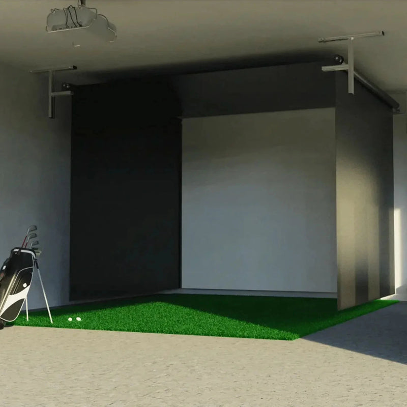 The SportScreen Vanish Series Retractable Golf Simulator Enclosure