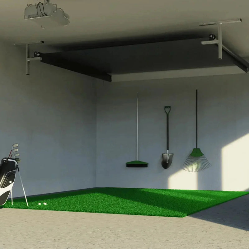 The SportScreen Vanish Series Retractable Golf Simulator Enclosure