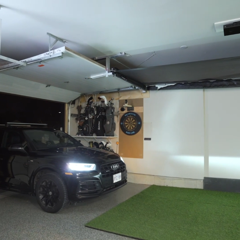 The SportScreen Vanish Series Retractable Golf Simulator Enclosure