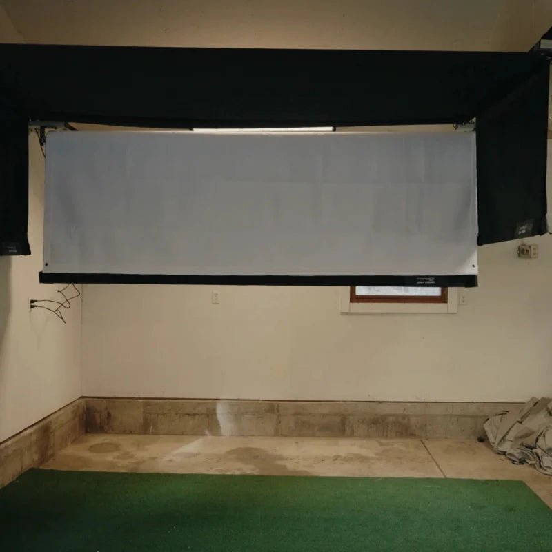 The SportScreen Vanish Series Retractable Golf Simulator Enclosure