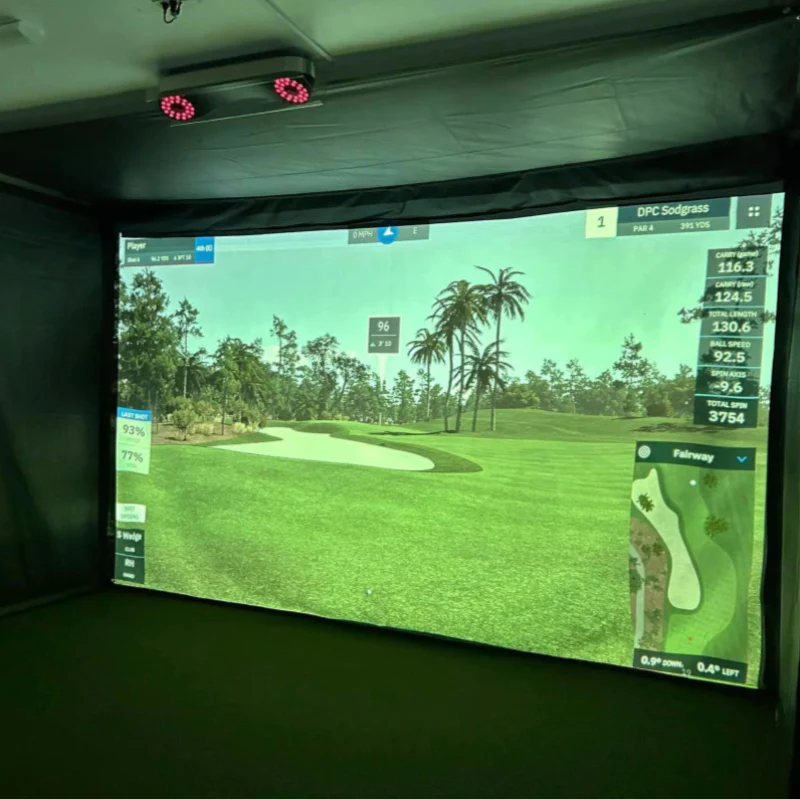 The SportScreen Vanish Series Retractable Golf Simulator Enclosure