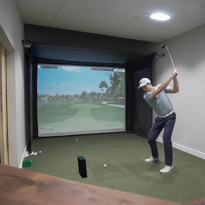 The SportScreen Vanish Series Retractable Golf Simulator Enclosure