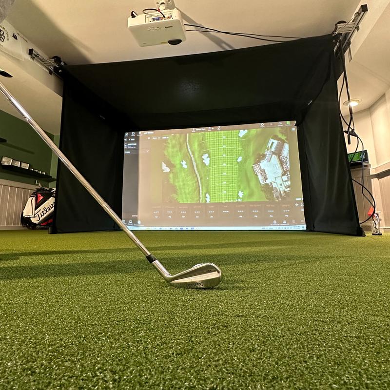 The SportScreen Vanish Series Retractable Golf Simulator Enclosure