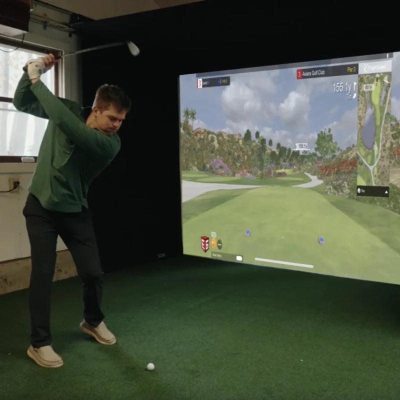 The SportScreen Vanish Series Retractable Golf Simulator Enclosure