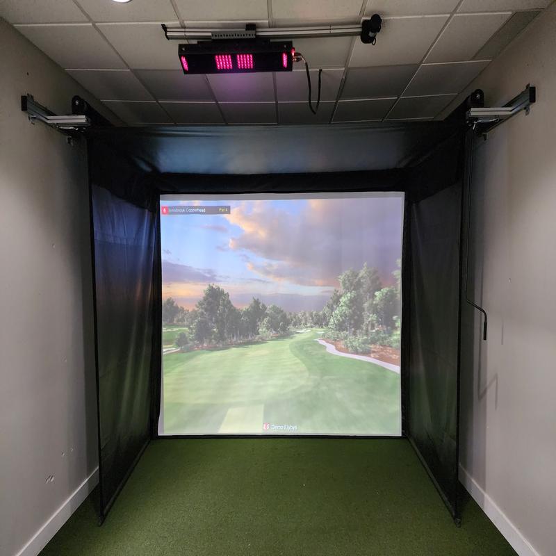 The SportScreen Vanish Series Retractable Golf Simulator Enclosure