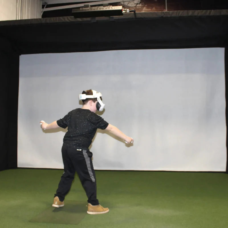 The SportScreen Vanish Series Retractable Golf Simulator Enclosure