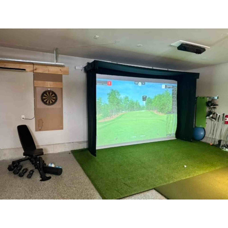 The SportScreen Vanish LITE Series Retractable Golf Simulator Enclosure