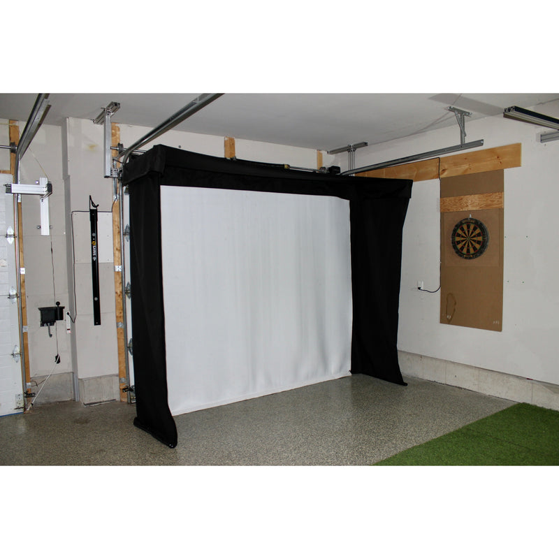 The SportScreen Vanish LITE Series Retractable Golf Simulator Enclosure