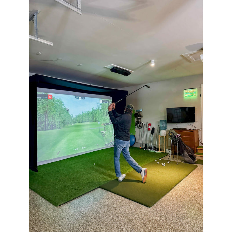 The SportScreen Vanish LITE Series Retractable Golf Simulator Enclosure