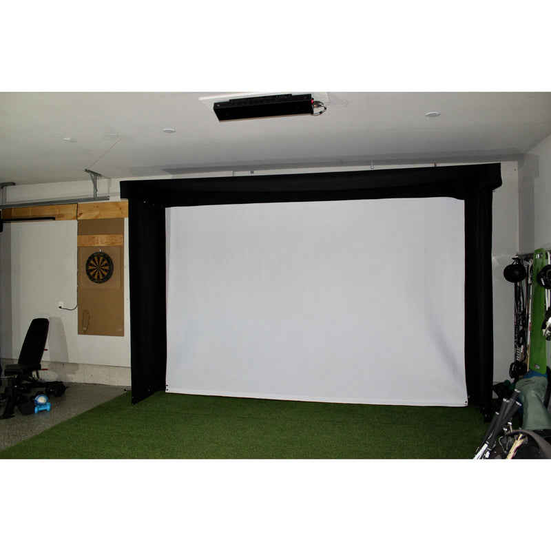 The SportScreen Vanish LITE Series Retractable Golf Simulator Enclosure