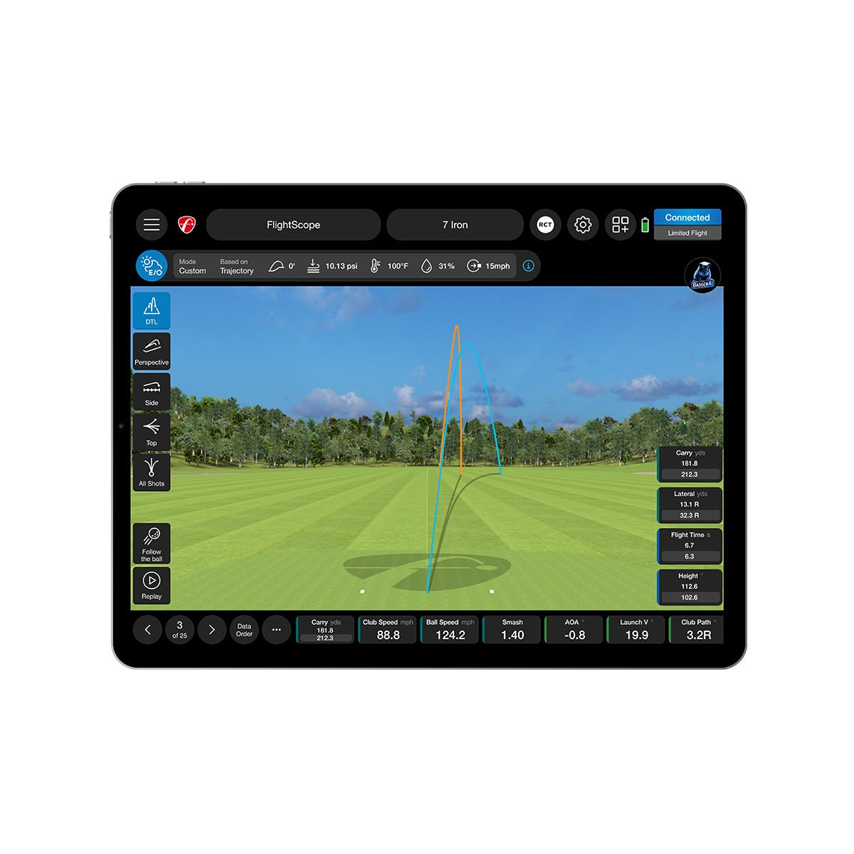FlightScope XC3 Launch Monitor and Golf Simulator