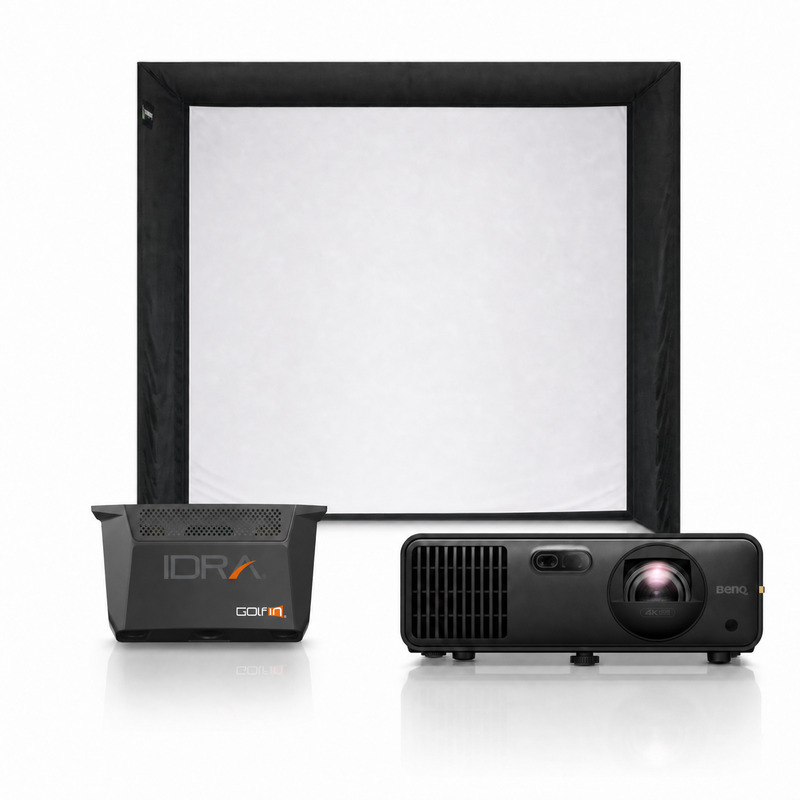 GolfIn IDRA II Launch Monitor SIG Golf Simulator Enclosure Projector Package