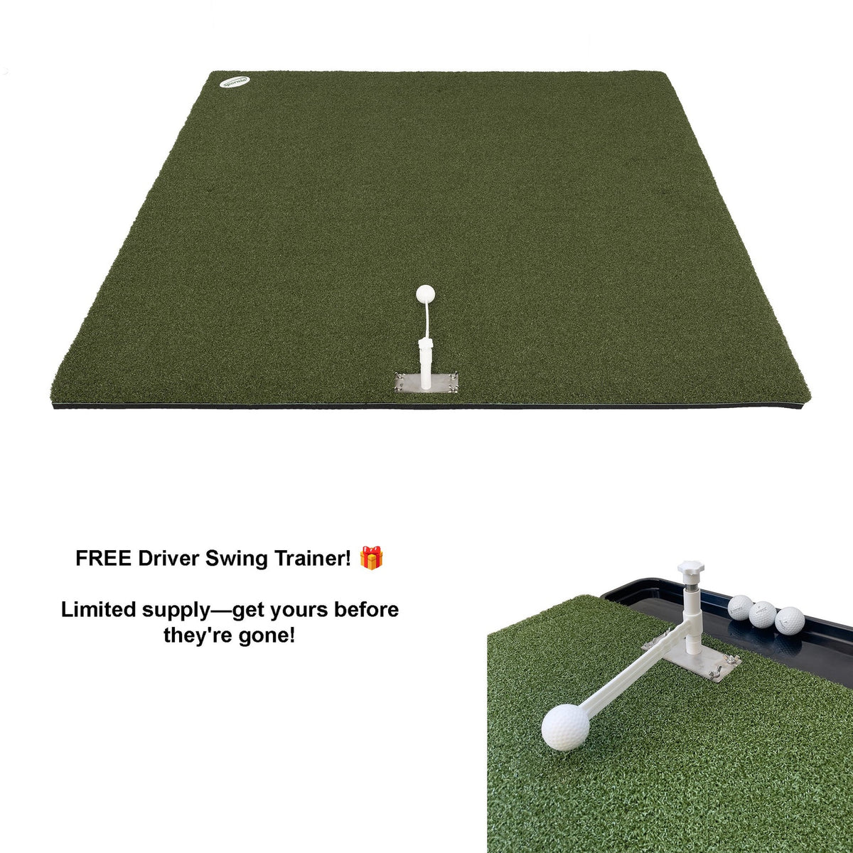Spornia ProStrike Commercial Golf Mat - 5&#39;x5&#39;