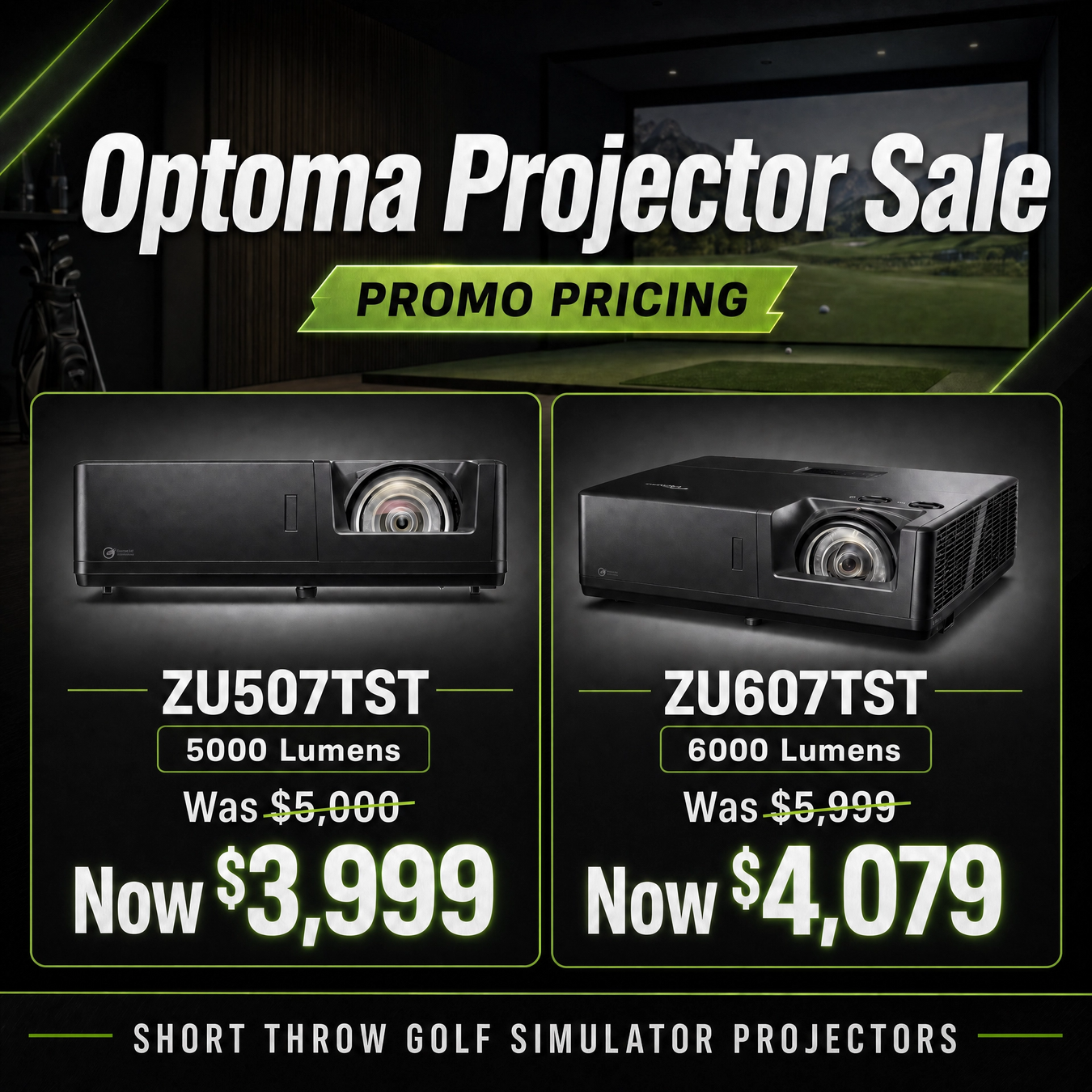 Save Big on Optoma ZU507TST & ZU607TST Projectors