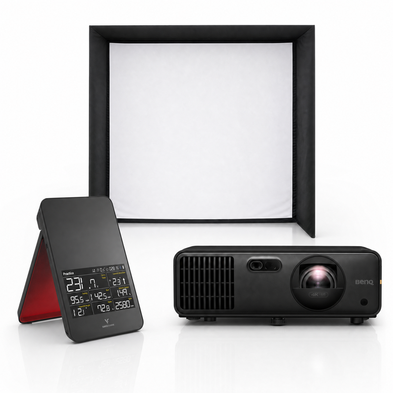 Swing Caddie SC4 PRO Launch Monitor SIG Golf Simulator Enclosure Projector Package