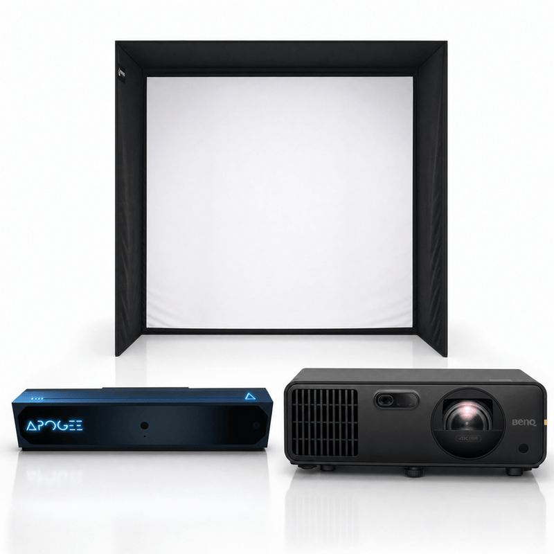 TruGolf APOGEE Launch Monitor SIG Golf Simulator Enclosure Projector Package