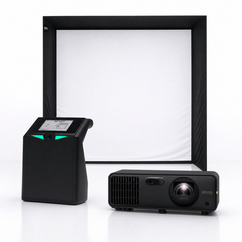 TruGolf LaunchBox Launch Monitor SIG Golf Simulator Enclosure Projector Package