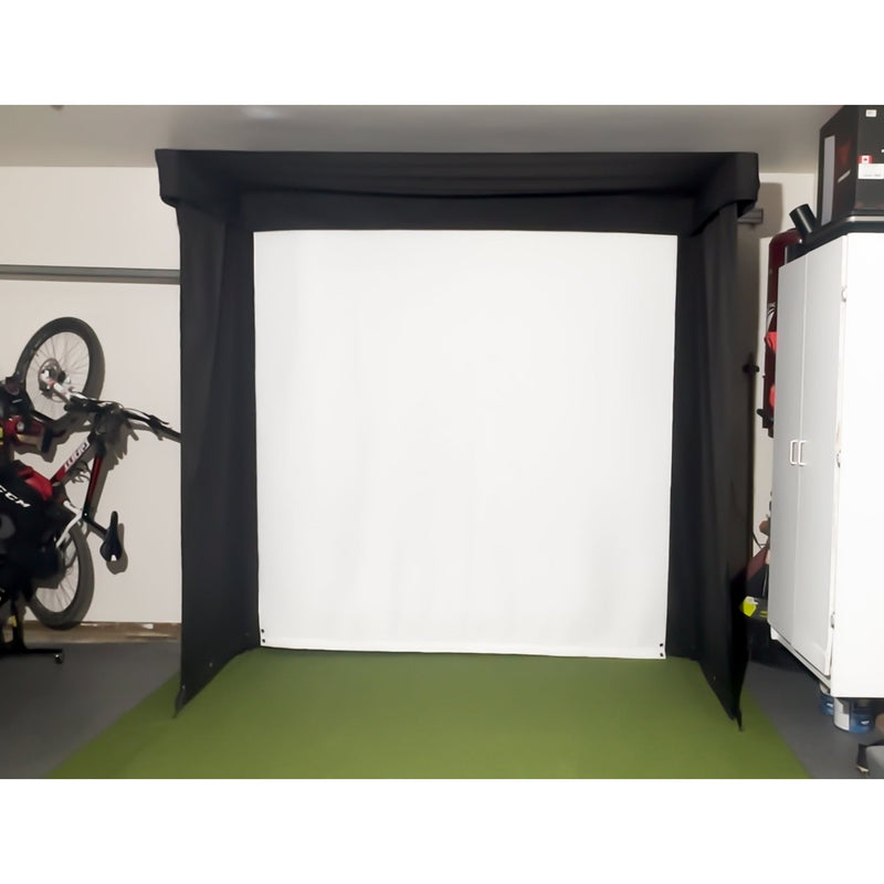 The SportScreen Vanish LITE Series Retractable Golf Simulator Enclosure